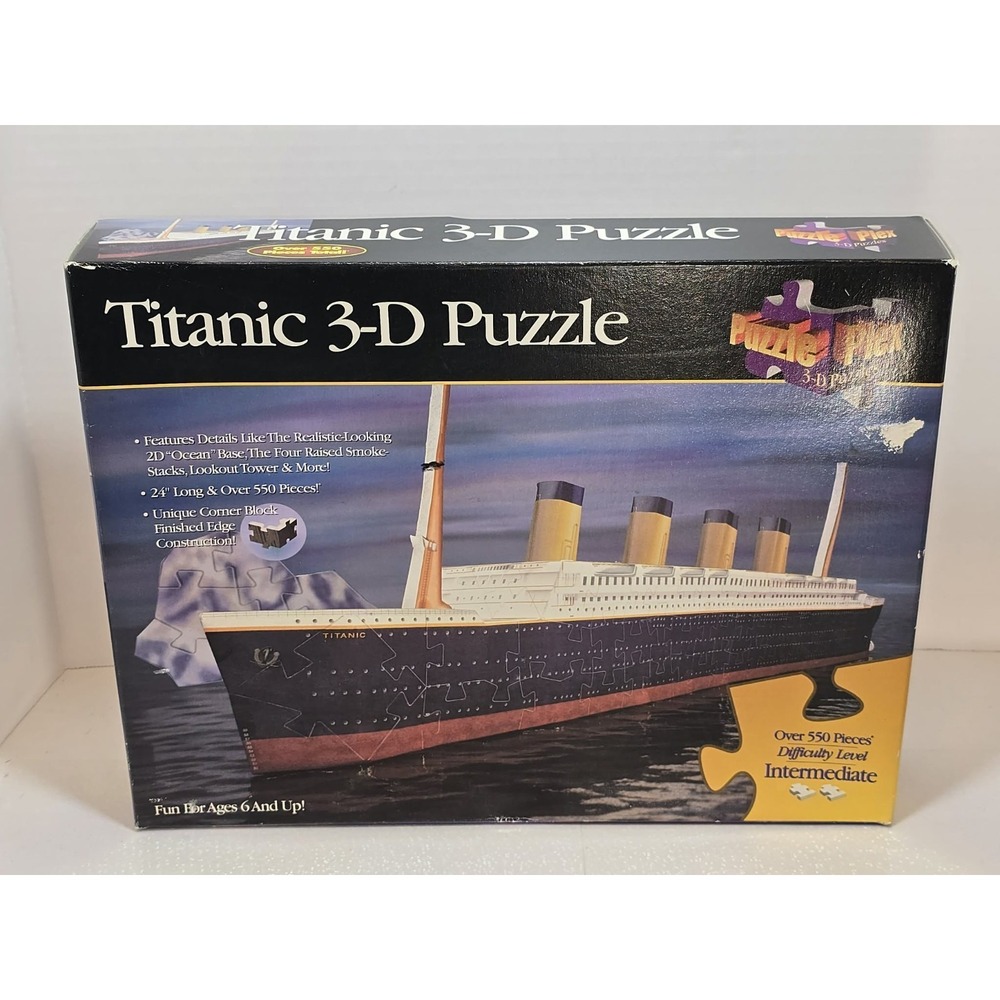 Titanic 3D Puzzle PuzzlePlex Over 550 Pieces Model Ship Building‎ Kit NIB